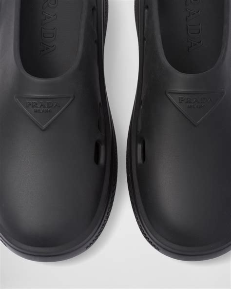 prada rubber mules|prada chunky loafer.